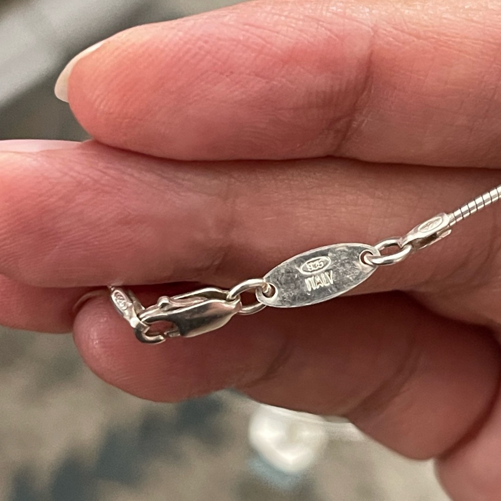 Huge 36 carat raw aquamarine solid sterling silver pendant 925 Italy solid chain - Picture 10 of 10